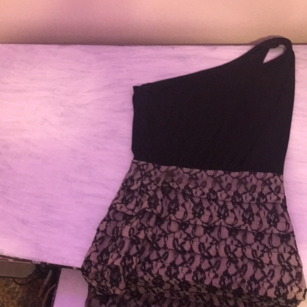 Black and flower printed dress USS SHIPPING ONLY